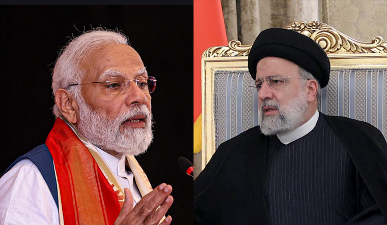 Prime Minister Narendra Modi and Iran President Seyyed Ebrahim Raisi 