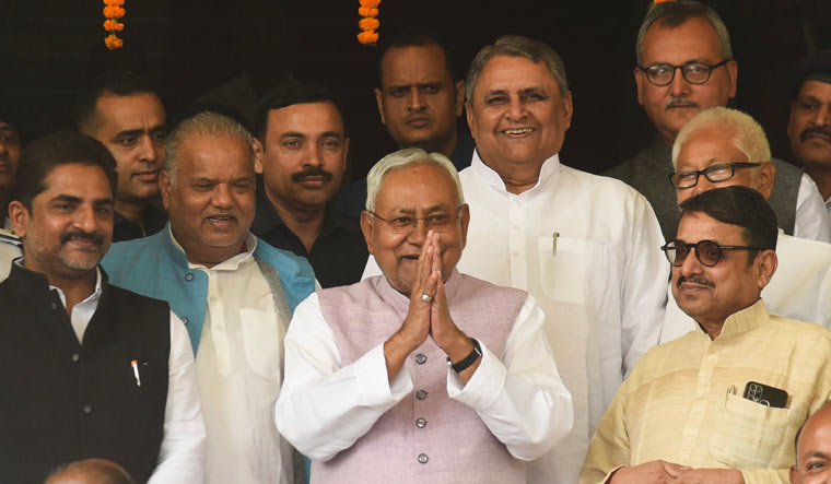 Bihar Chief Minister Nitish Kumar arrives to attend the Winter session of the State Assembly | PTI