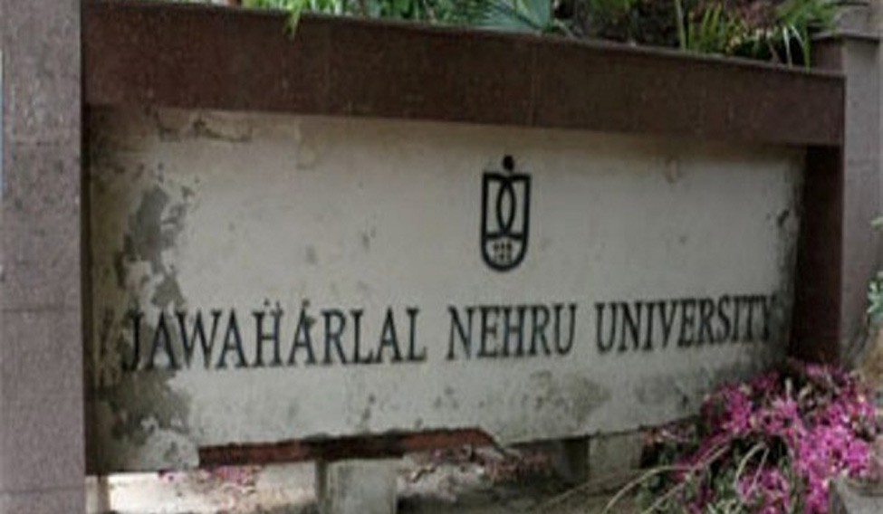 The JNUSU objected to the shooting of the web series on campus at the administration block | ANI