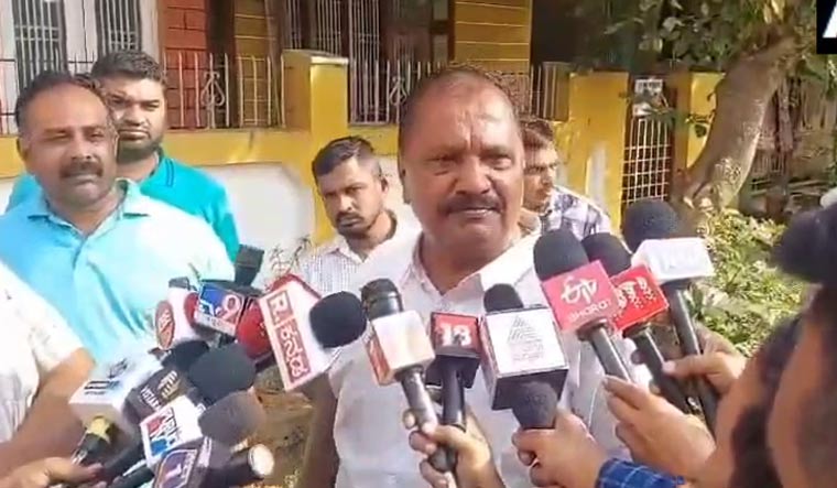 Devaraj Gowda speaking to reporters at his home in Mysuru | X/ANI