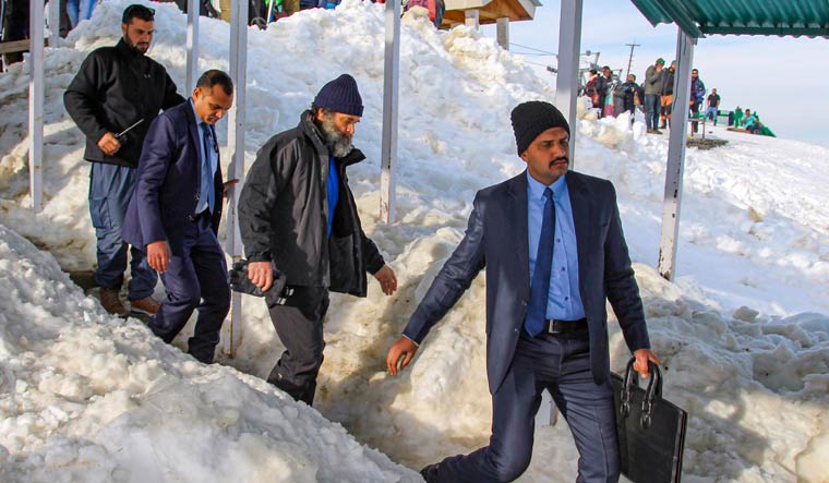 Congress leader Rahul Gandhi during his two-day visit in Gulmarg | PTI