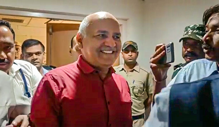 AAP leader Manish Sisodia at Rouse Avenue Court | PTI