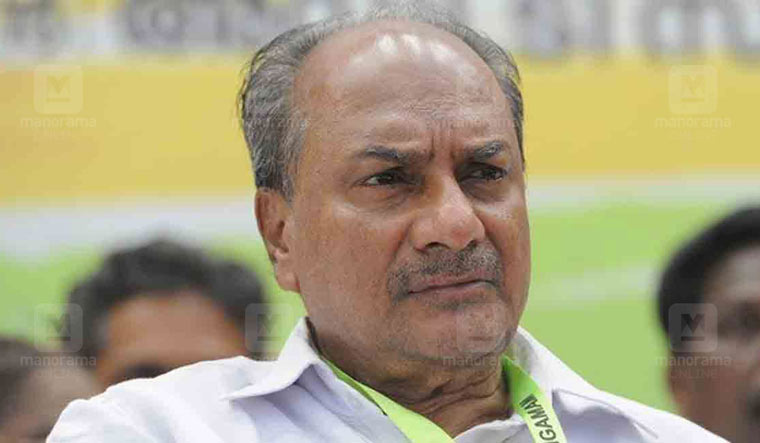 Senior Congress leader A.K. Antony | Manorama