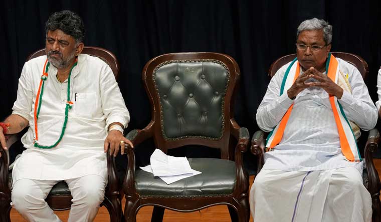 D.K. Shivakumar (left) Siddaramaiah | PTI