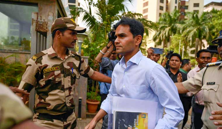 Former NCB zonal director Sameer Wankhede at CBI office for questioning in a bribery case | PTI