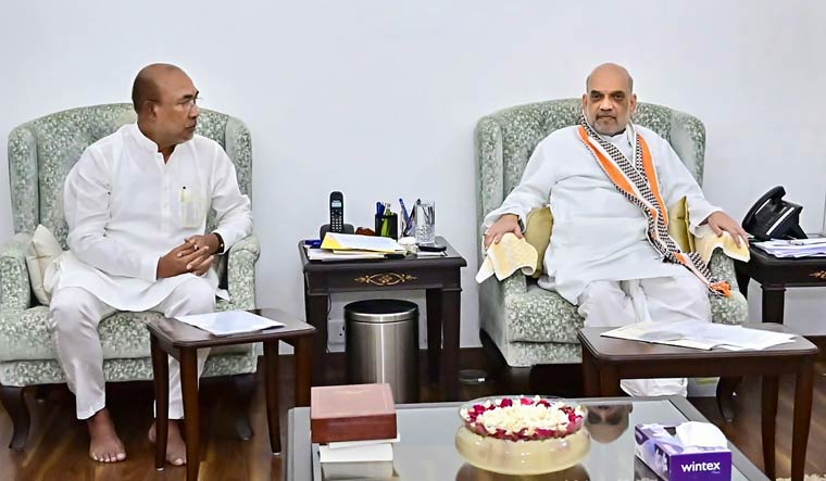 Manipur CM-Shah meet