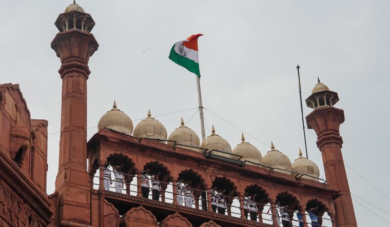 Preparations in place at the Red Fort ahead of Prime Minister Narendra Modi's  address on the country's Independence Day, in New Delhi | PTI