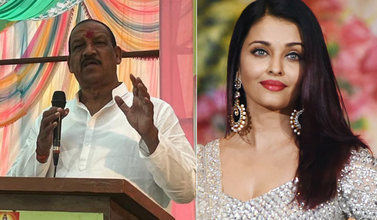 Maharashtra minister Vijaykumar Gavit and actor Aishwarya Rai Bachchan