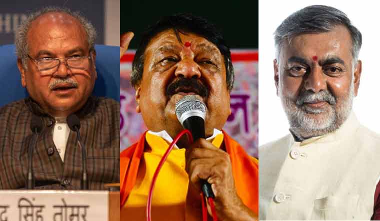 Narendra Singh Tomar, Kailash Vijayvargiya and Prahlad Singh Patel