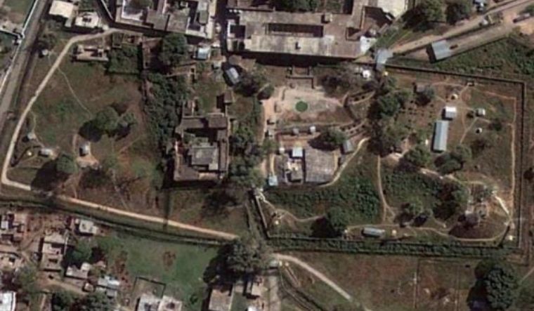 This 2021 Google Earth image shows the Ayodhya temple site before the foundation work was done