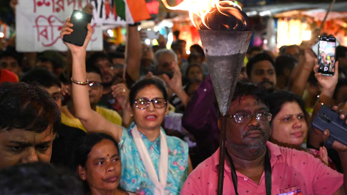 Residents in north Kolkata take out a rally to demand justice for the RG Kar rape-murder victim | Salil Bera