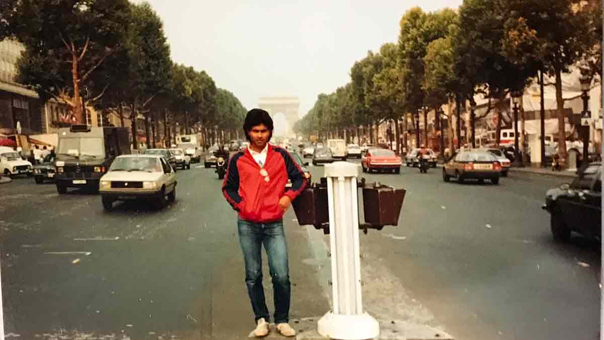 The author on his visit to the Notre-Dame