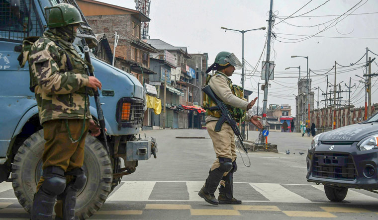 Srinagar Jamaat ban security PTI