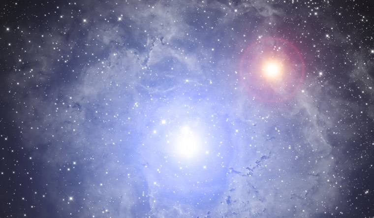 Double-star-system-with-a-background-space-nebulosity-shut