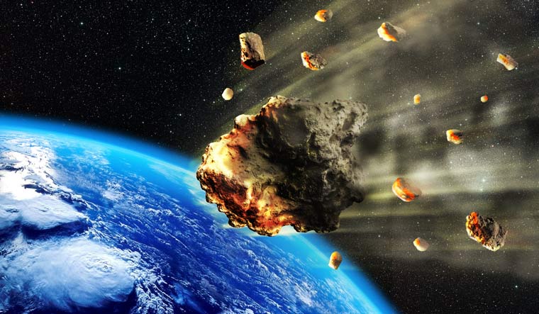 swarm-of-Meteorites-or-asteroids-entering-the-Earth-atmosphere-3d-rendering-shut
