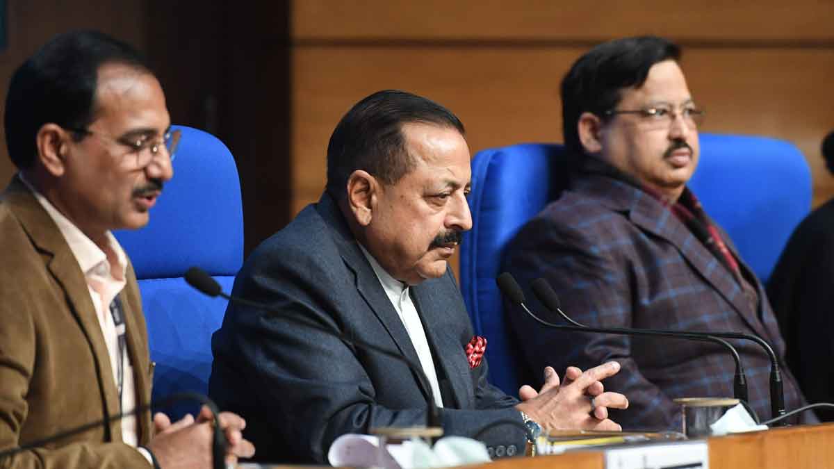 Union Minister Dr. Jitendra Singh addressing the media | Kritajna Naik