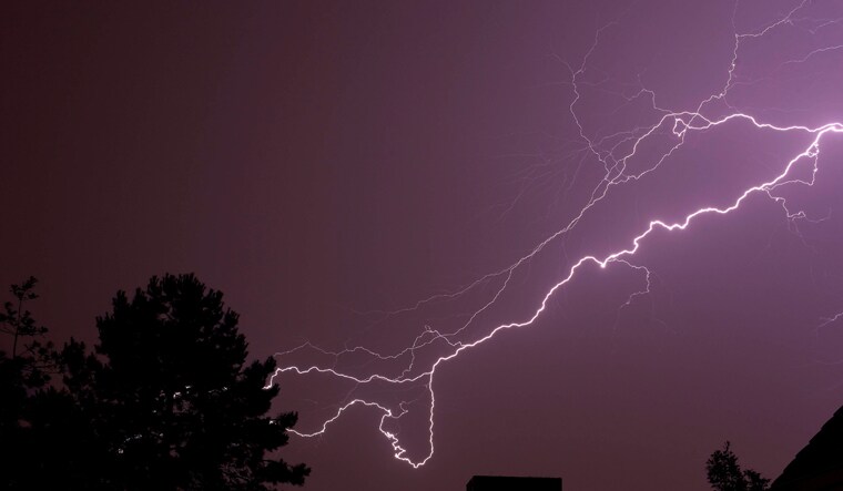 BELGIUM-WEATHER-LIGHTNING