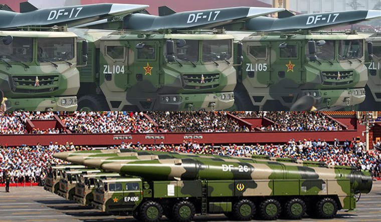 df-17 ballistic missile collage