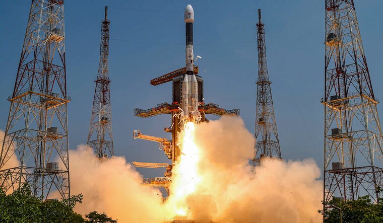 The ISROs GSLV rocket carrying navigation satellite NVS-01 lifts off from the Satish Dhawan Space Centre, in Sriharikota, Monday, May 29, 2023 | PTI