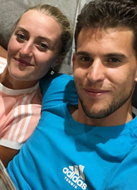 Kristina Mladenovic and Dominic Thiem | via Instagram