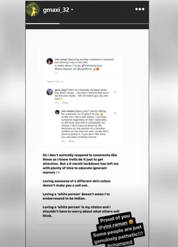 Screenshot of Glenn Maxwell’s story