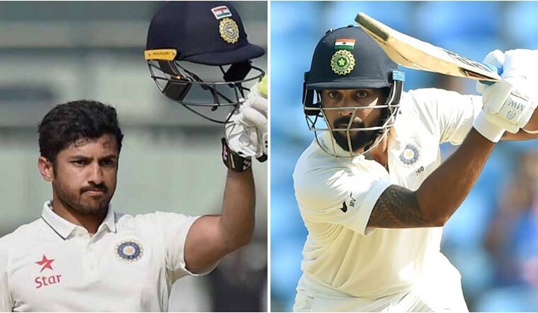 (File) Karun Nair and Murali Vijay (right)