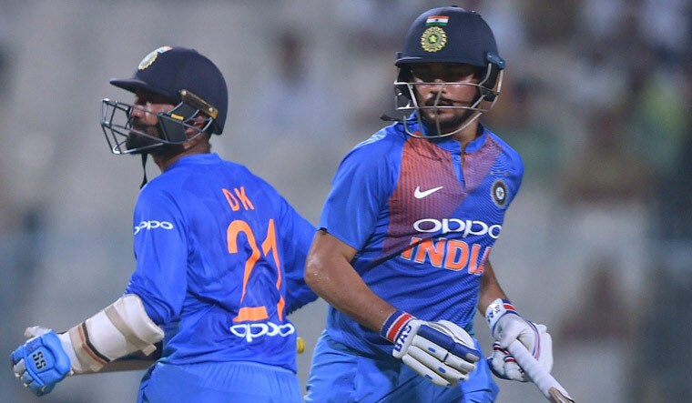 Indian batsmen Manish Panday and Dinesh Karthik run between the wicket | PTI