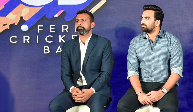 Praveen Kumar (left) and Zaheer Khan at the launch of Ferit Cricket Bash in New Delhi | Aayush Goel