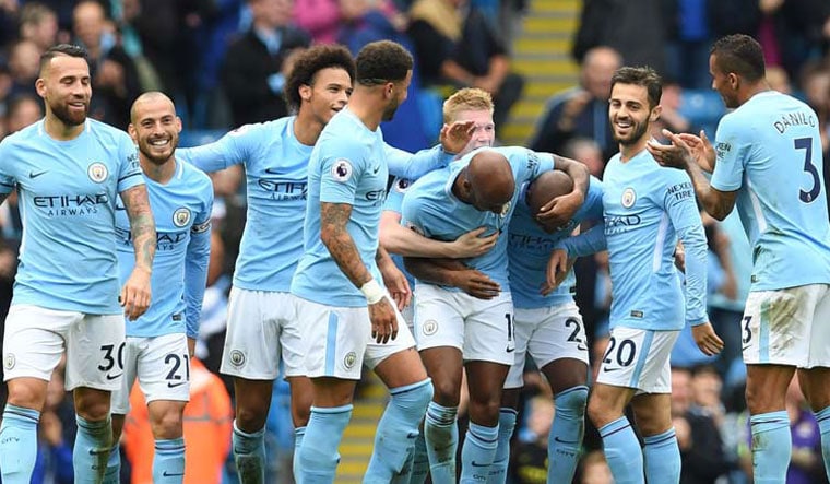 [File] Manchester City will be keen to make amends in the final after crashing out of the FA Cup last week | AFP