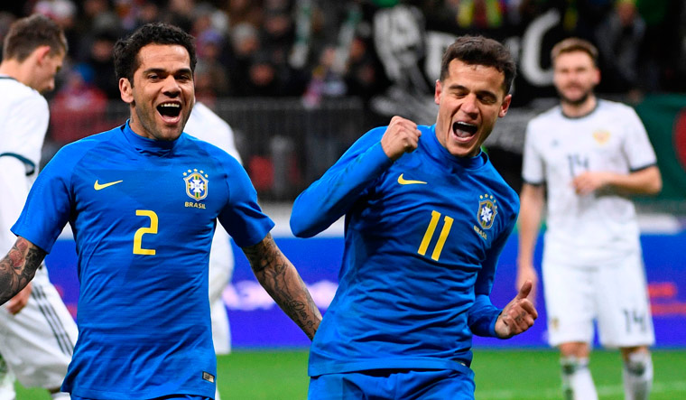 Brazil sink Russia 3-0 with second-half breakthrough