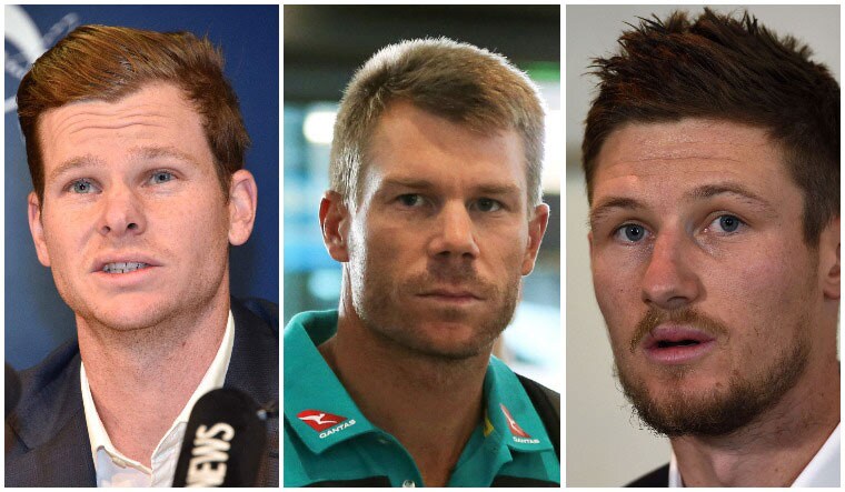 (From left to right) Steve Smith, David Warner and Cameron Bancroft