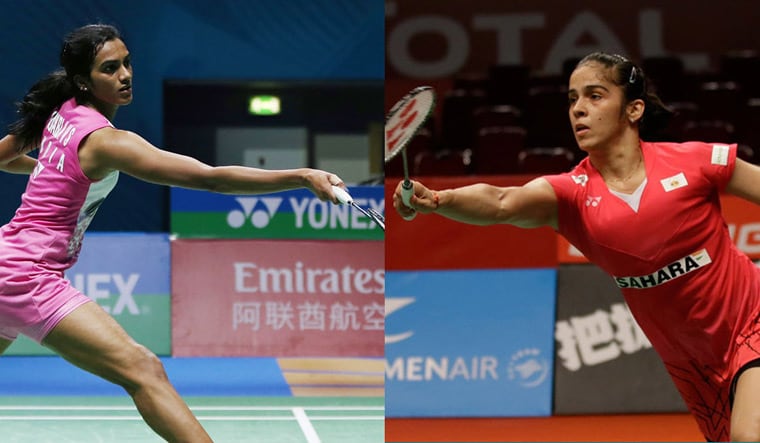 [File] P.V. Sindhu [left] and Saina Nehwal | AP