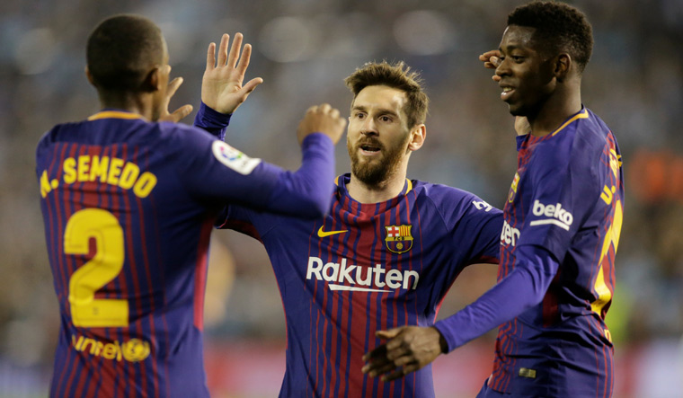 Barcelona lead the standings on 83 points after 33 games, 12 ahead of Atletico Madrid
