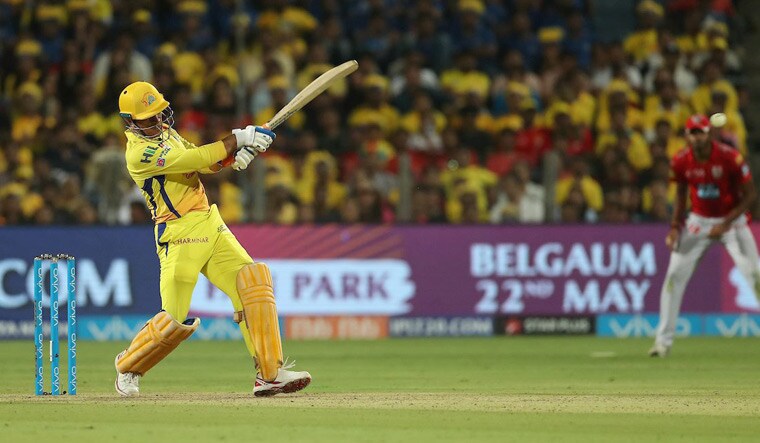 Chennai Super Kings' M.S. Dhoni plays a shot during their match against Kings XI Punjab | PTI
