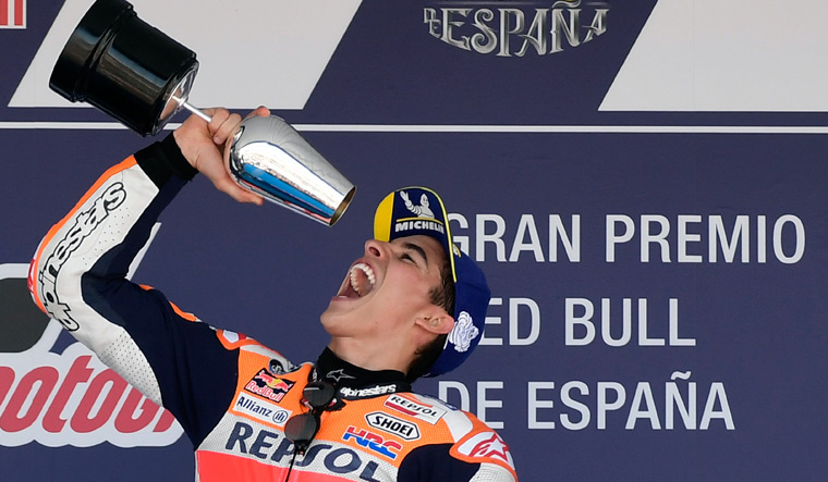 Marquez finishes first in the Spanish Grand Prix