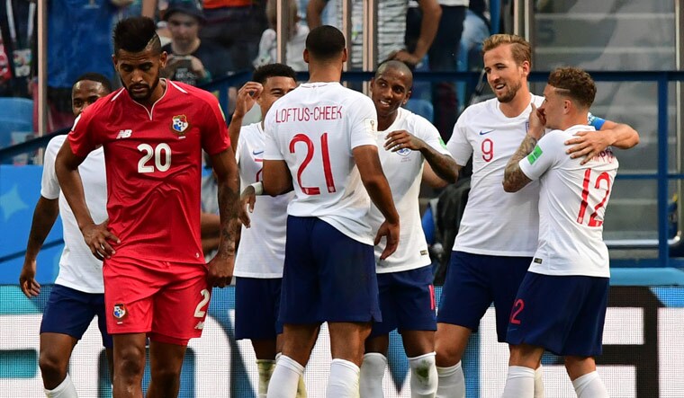 England players celebrate after their win over Panama | AFP