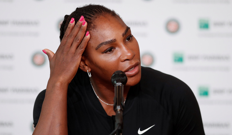 Serena Williams said she had issues with a pectoral muscle injury