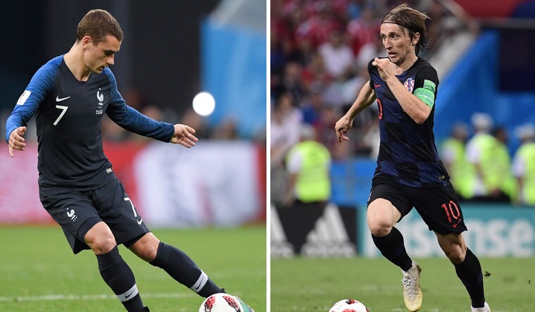 France's Antoinne Griezmann; Croatia's Luka Modric | AFP