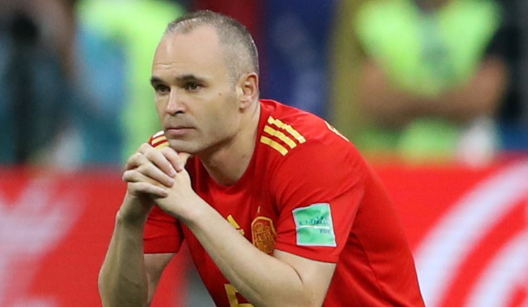 Iniesta retires from Spain after World Cup loss to Russia
