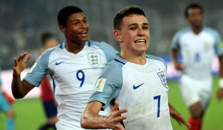 [File] Phil Foden (right) helped England win the Under-17 World Cup last year | Salil Bera