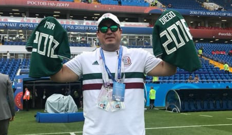 The soccer fan who brought his family in spirit to Russia