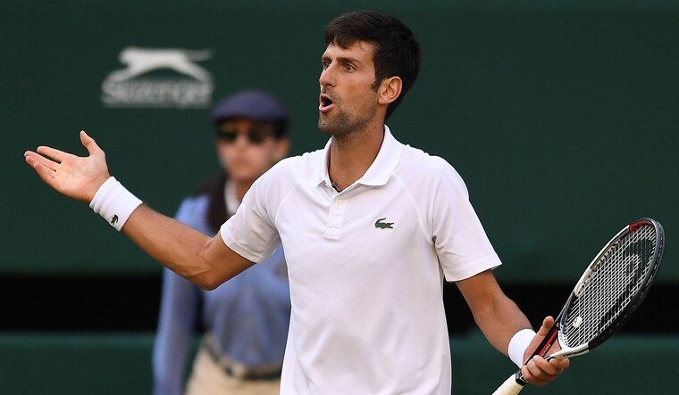 Novak Djokovic during his men's singles third round match against Britain's Kyle Edmund | AFP 