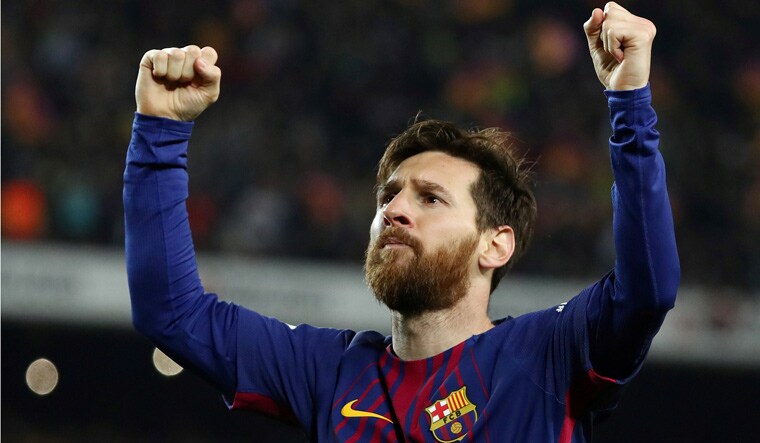 Lionel Messi playing for Barcelona | Reuters