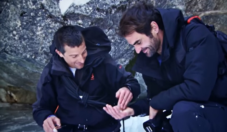 Roger Federer runs wild with Bear Grylls in new TV show