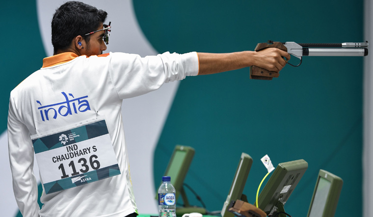 Saurabh smashes junior record for gold at world championships