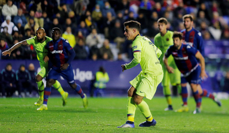 Barcelona lose 2-1 to Levante in Copa del Rey