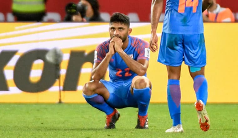 Anas Edathodika reacts after India's 2-0 loss to the UAE in the 2019 AFC Asian Cup at Zayed Sports City stadium in Abu Dhabi | AFP