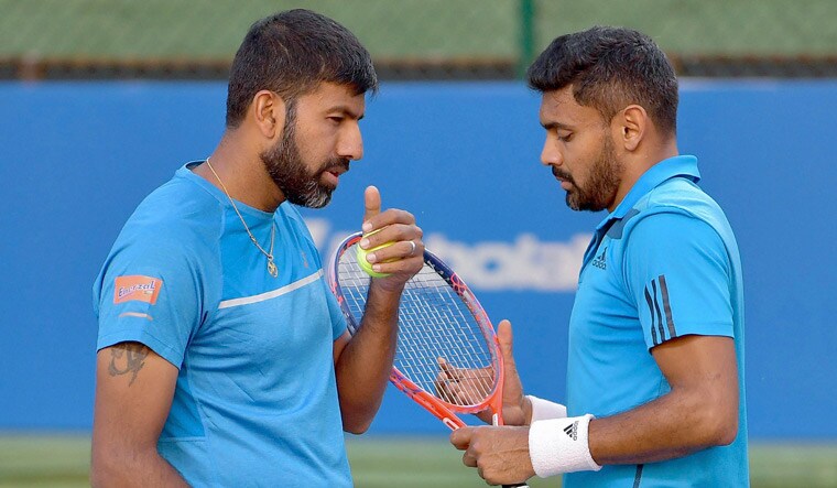 [File] Rohan Bopanna (left) and Divij Sharan | PTI