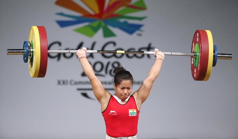 [File] Sanjita Chanu at the 2018 Commonwealth Games | Reuters