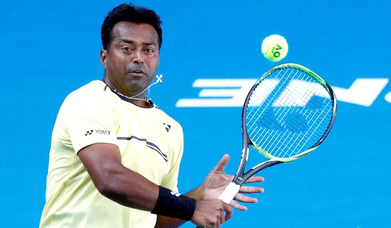 (File) Leander Paes in action during the mixed doubles second round at the Australian Open in Melbourne | Reuters